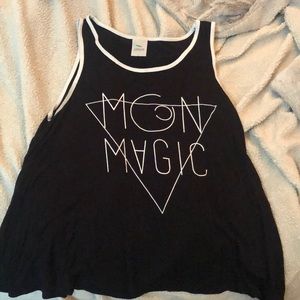 Black “Moon Magic” tank top